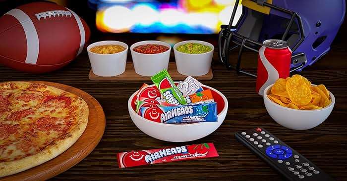 Airheads Full-Size Candy Bars, Taffy Candy Bulk Variety Pack, Individually Wrapped, Six Assorted Fruit Flavors Artificially Flavored, 60 Count Box - Image 7