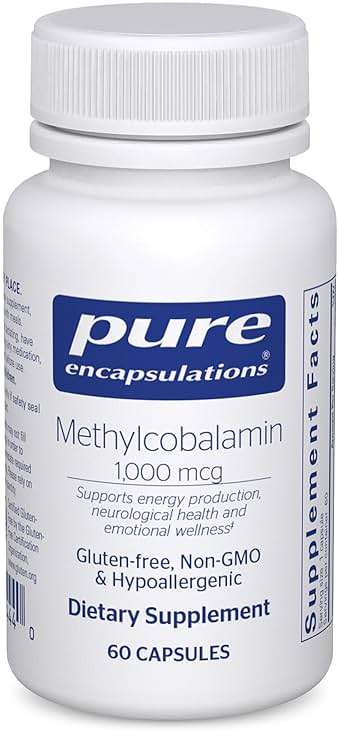 Pure Encapsulations Methylcobalamin 1,000 mcg - Vitamin B12 Supplement to Support Memory & Nerve Health* - Premium Vitamin B12 Capsules - 60 Capsules - Image 1