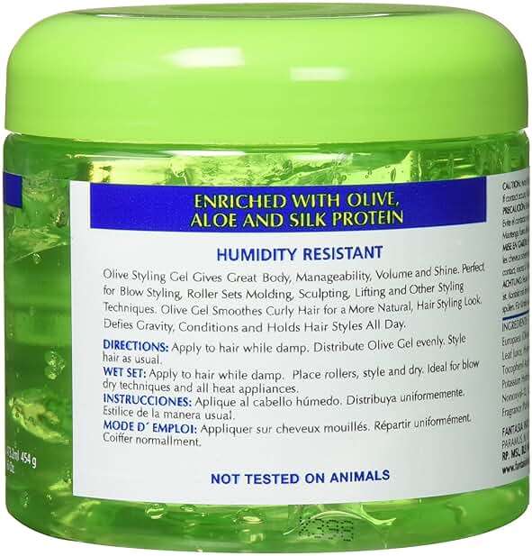 Fantasia Ic Hair Polisher Olive Styling Gel With Sparkle Lites, 16 Oz - Image 2