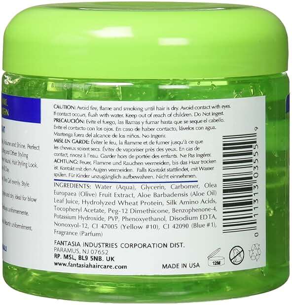 Fantasia Ic Hair Polisher Olive Styling Gel With Sparkle Lites, 16 Oz - Image 3