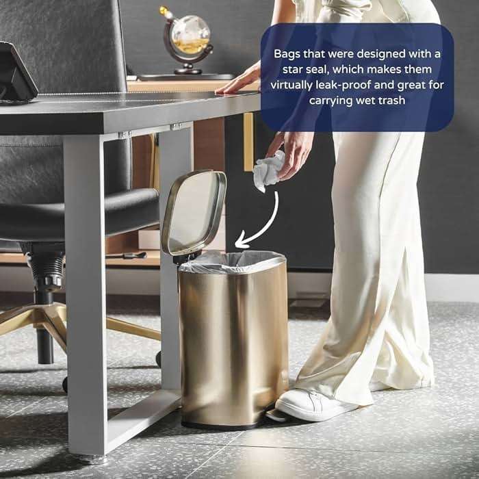 Plasticplace 12-16 Gallon Trash Bags │ 1.0 Mil │ Clear Tall Garbage Can Liners │ 24" x 31" (250 Case) - Image 2