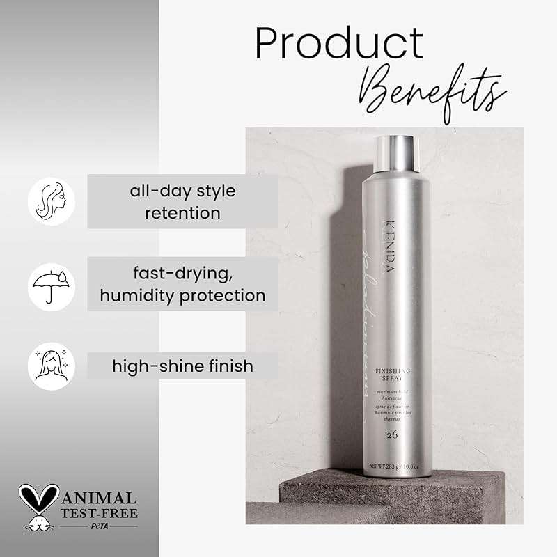 Kenra Professional Platinum Finishing Spray 26 | Maximum Hold Hairspray | Fast-drying, Non-Flaking, Non-Drying | Humidity-Resistant |All-Day Style Retention |High-Shine Finish |All Hair Types - Image 2