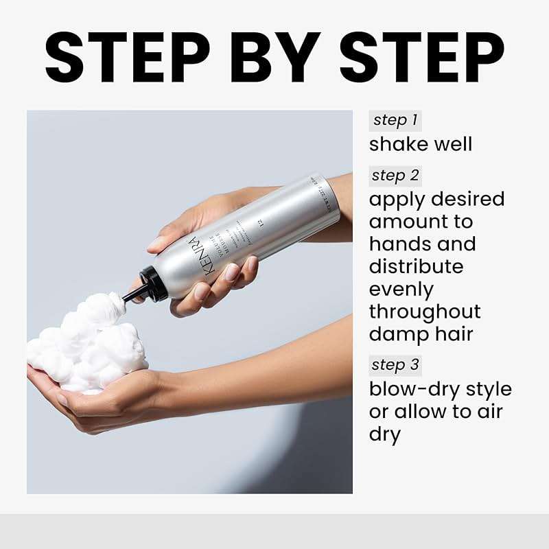 Kenra Professional Volume Mousse 12 | Firm Hold Mousse | Alcohol Free | Non-drying, Non-flaking Lightweight Formula | Tames Frizz & Conditions | Thermal Protection up to 45F | All Hair Types - Image 4