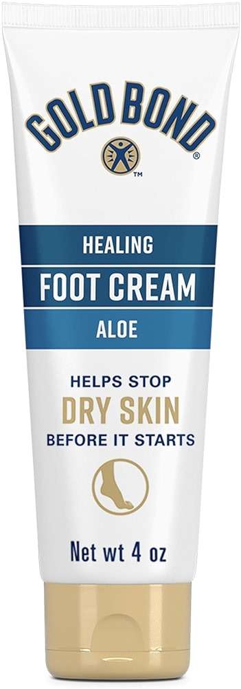 Gold Bond Healing Foot Cream for Dry Feet, 4 oz, With Aloe, Nourishes & Softens for Healthier Looking Feet - Image 1