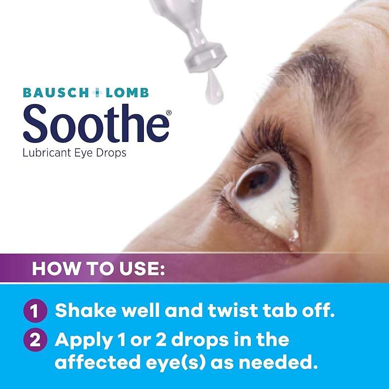 Soothe Preservative-Free Lubricant Eye Drops, Dry Eye Relief, Moisturizing, For Fast Relief & Gentle Enough for Sensitive Eyes and LASIK Dryness, Single-Use Vials, 30 Count - Image 4