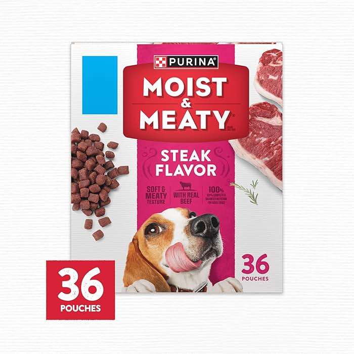 Purina Moist and Meaty Steak Flavor Soft Dog Food Pouches - 36 ct. Pouch - Image 6