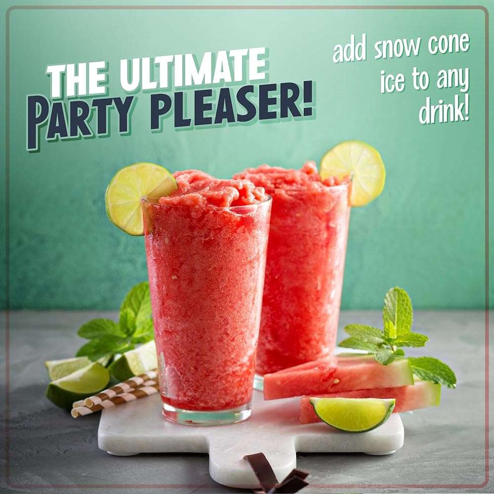 Nostalgia Snow Cone Shaved Ice Machine - Retro Table-Top Slushie Machine Makes 20 Icy Treats - Includes 2 Reusable Plastic Cups & Ice Scoop - Retro Red - Image 2