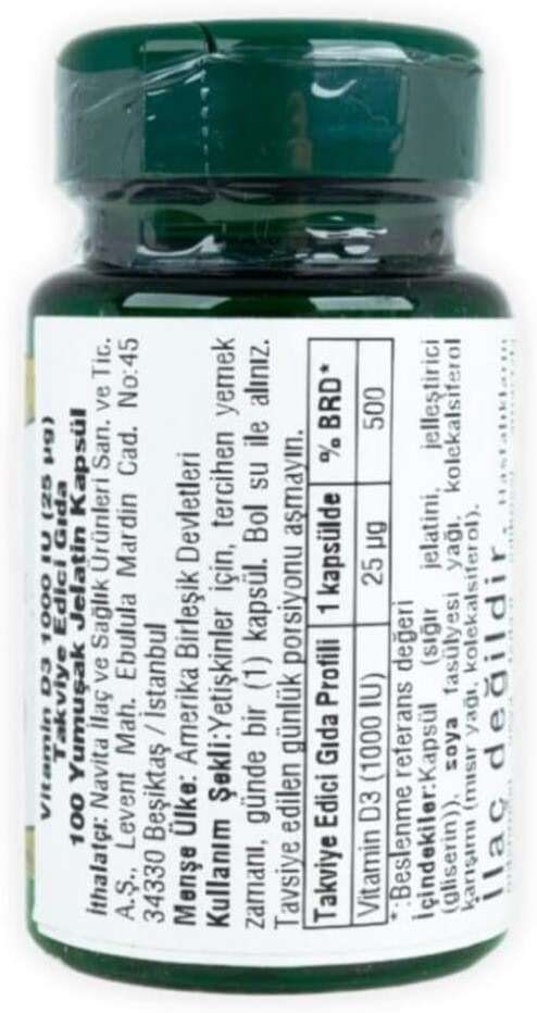 Nature's Bounty Vitamin D3 1000 IU Immune Health, 120 Softgels ( Pack of 1 ) - Image 4