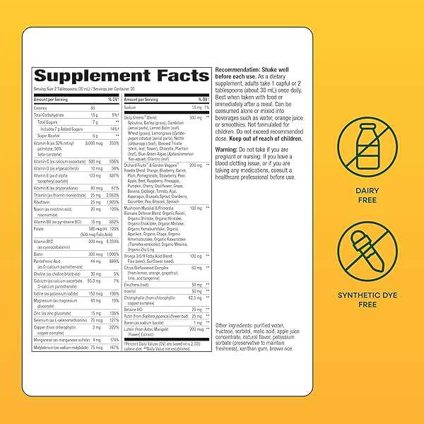 Nature's Way Alive! Max Potency Complete Liquid Multivitamin, Liquid Vitamin Promotes Energy Metabolism, Heart & Muscle Function* with Vitamins A, B, C, D, Multivitamins for Women & Men, 30.4 Fl Oz - Image 5