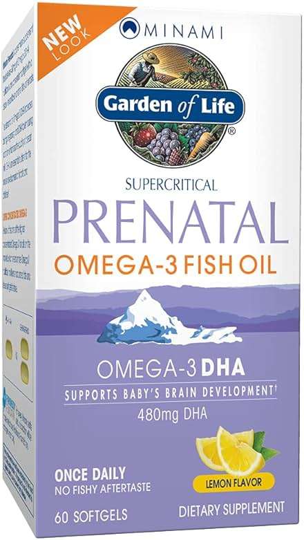 Garden of Life Prenatal DHA Omega 3 Fish Oil Supplement - Minami Natural Prenatal, Lemon, 60 Softgels - Image 1