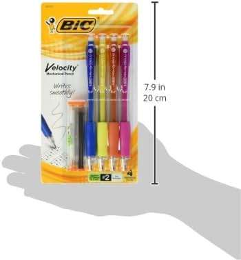 BIC Velocity Mechanical Pencils, With Colorful Barrel, Medium Point (0.7 mm), School Supplies for Students and Teachers, 4-Count Pack - Image 2