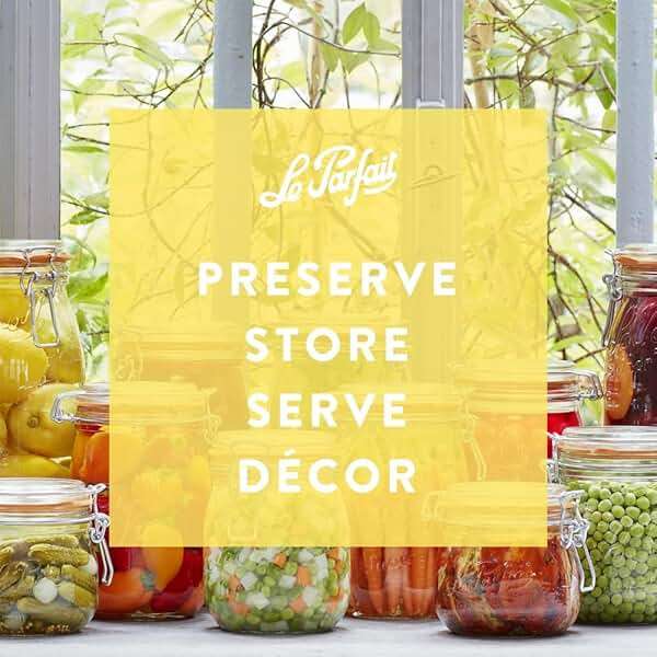 Le Parfait Super Jar 2L (64oz) French Glass Preserving Jar w/Airtight Rubber Seal & Wire Bail Closure - BPA-Free Canning Jar for Pickles, Fruits, Sauces & Food Storage - Made in France Since 1930 1PK - Image 5