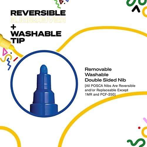 posca Paint Markers, 3M Fine Point Acrylic Paint Pens with Reversible Tips, Art Supplies For Gifts, Decorations Fabric, Metal, Glass, Wood and Canvas, Set of 15 - Image 8
