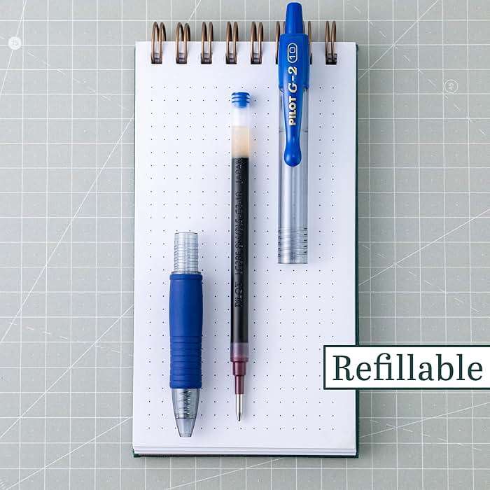 Pilot G2 Premium Gel Roller Pens, Bold Point 1 mm, Blue Ink Pens Bold Point, Pack of 12 - Ideal for School, Journaling, and Office Writing - Image 5