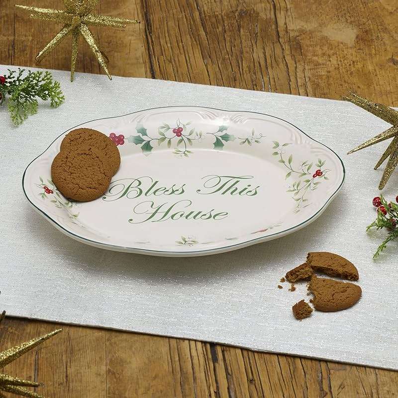 Pfaltzgraff Winterberry Bless This House Plate - 11-Inch - Image 2