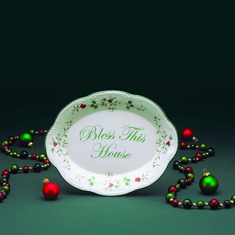 Pfaltzgraff Winterberry Bless This House Plate - 11-Inch - Image 4