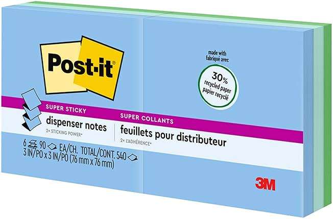 Post-it Super Sticky Pop-up Notes, 3x3 in, 6 Pads, 2X The Sticking Power, Poptimistic, Bright Colors, Recyclable (R330-6SST) - Image 11
