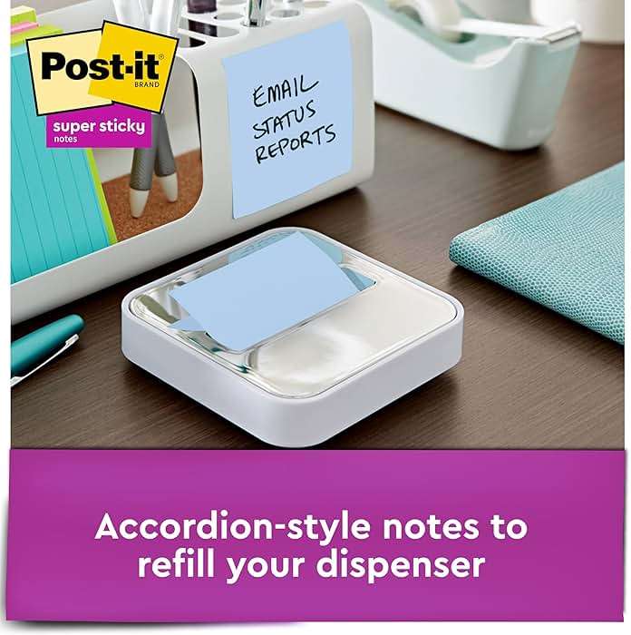 Post-it Super Sticky Pop-up Notes, 3x3 in, 6 Pads, 2X The Sticking Power, Poptimistic, Bright Colors, Recyclable (R330-6SST) - Image 4