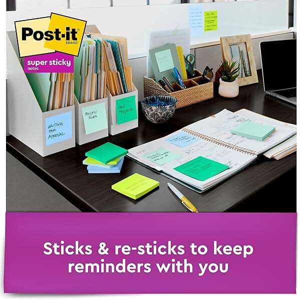 Post-it Super Sticky Pop-up Notes, 3x3 in, 6 Pads, 2X The Sticking Power, Poptimistic, Bright Colors, Recyclable (R330-6SST) - Image 5