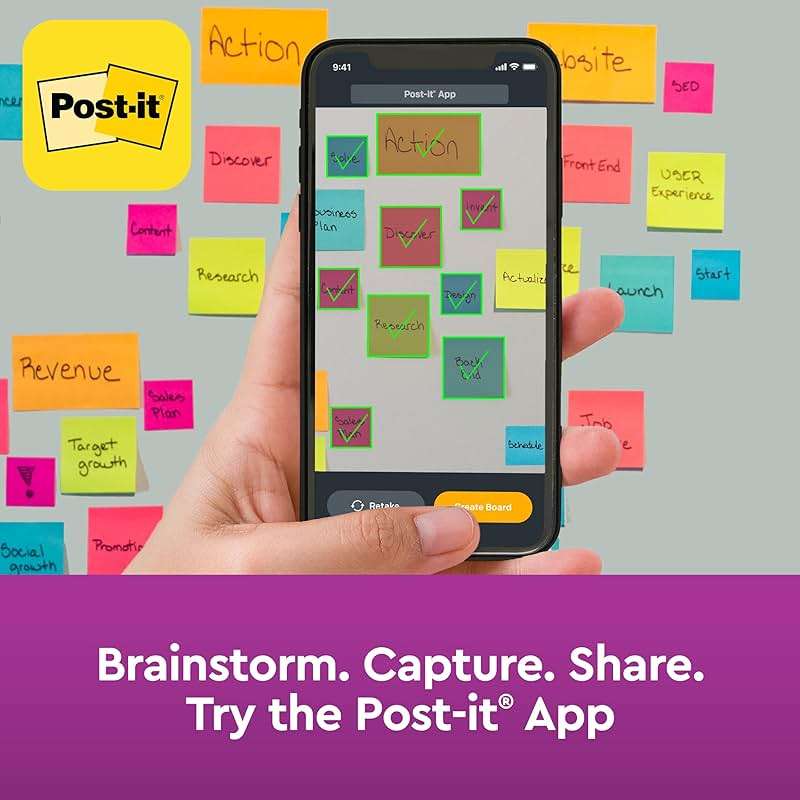Post-it Super Sticky Pop-up Notes, 3x3 in, 6 Pads, 2X The Sticking Power, Poptimistic, Bright Colors, Recyclable (R330-6SST) - Image 7