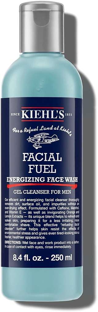 Kiehl's Facial Fuel Face Wash, Refreshing + Invigorating Men's Gel Cleanser, with Caffeine, Vitamin E and Menthol, Non-Drying Formula Moisturizes Skin, Great for Clogged Pores, for All Skin Types - Image 1