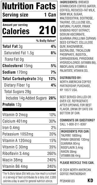 Starbucks Doubleshot Energy Drink Coffee Beverage, Vanilla, Iced Coffee, 15 fl oz Cans (12 Pack) - Image 3