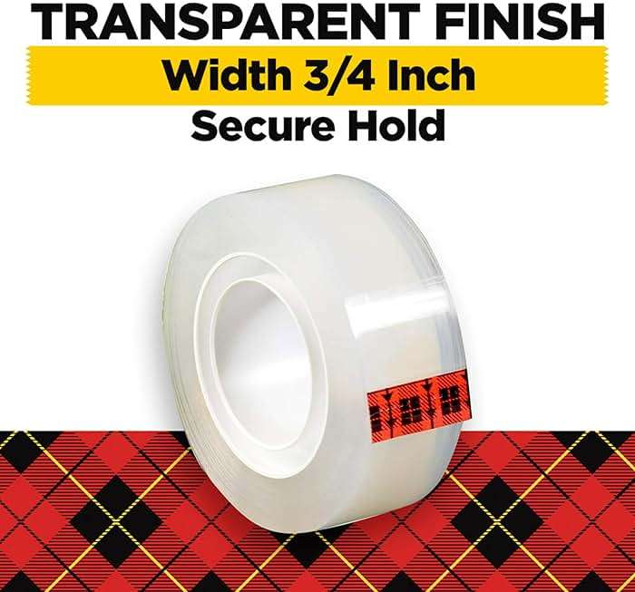 Scotch Transparent Tape, Clear Tape Engineered for Office and Home Use, 1 Inch Core 3/4 in x 1000 in, 3 Boxes - Image 2