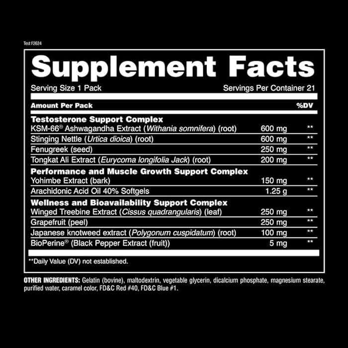 Animal Test Testosterone Booster for Men - Male Enhancing Supplement Libido Booster for Strength Athletes & Bodybuilders to Increase Stamina, Endurance, Muscle Growth, All-in-One Packs – 21 Day Cycle - Image 3