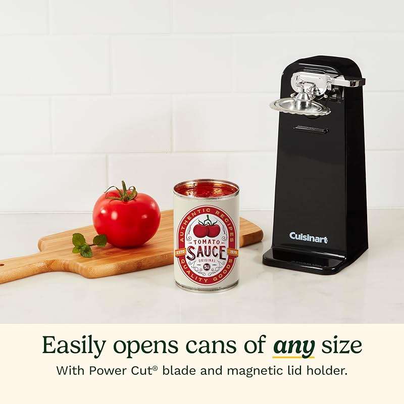 Cuisinart Can Opener with One-Touch Operation, Electric Can Opener for Kitchen Including Magnetic Lid Holder, Automatic Can Opener with Easy Clean Design and Nonslip Base, Black, CCO-50BKN - Image 2