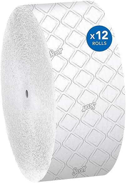 Scott Professional Coreless High-Capacity Jumbo Roll Toilet Paper, Bulk (07006), 2-Ply, Elevated Design, Septic Safe, White (12 Rolls at 1,150' Each, 13,800'/Case) - Image 1