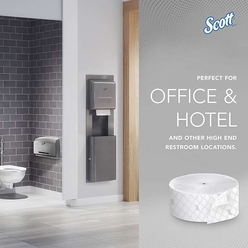 Scott Professional Coreless High-Capacity Jumbo Roll Toilet Paper, Bulk (07006), 2-Ply, Elevated Design, Septic Safe, White (12 Rolls at 1,150' Each, 13,800'/Case) - Image 5