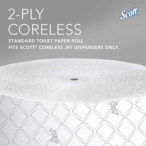 Scott Professional Coreless High-Capacity Jumbo Roll Toilet Paper, Bulk (07006), 2-Ply, Elevated Design, Septic Safe, White (12 Rolls at 1,150' Each, 13,800'/Case) - Image 10