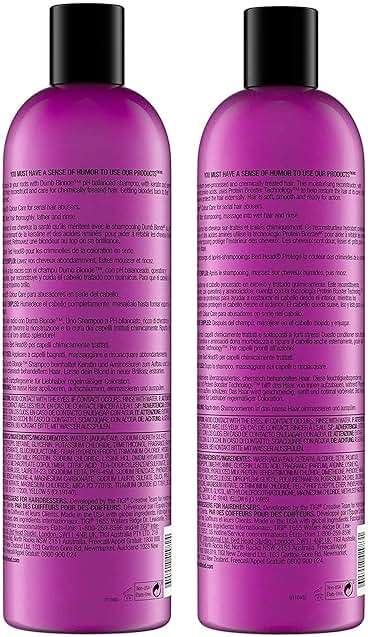 Bed Head by TIGI Dumb Blonde Restoring Shampoo and Conditioner Duo for Damaged Blonde Hair, 25.36 fl oz - Image 2