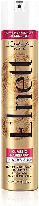 L'Oreal Paris Elnett Classic Hairspray, Suitable for Color Treated Hair, up to 72-Hour Extra Strong Hold Formula with Humidity Resistant Frizz Control, Hairspray with Soft, Brushable Finish, 11 oz - Image 1
