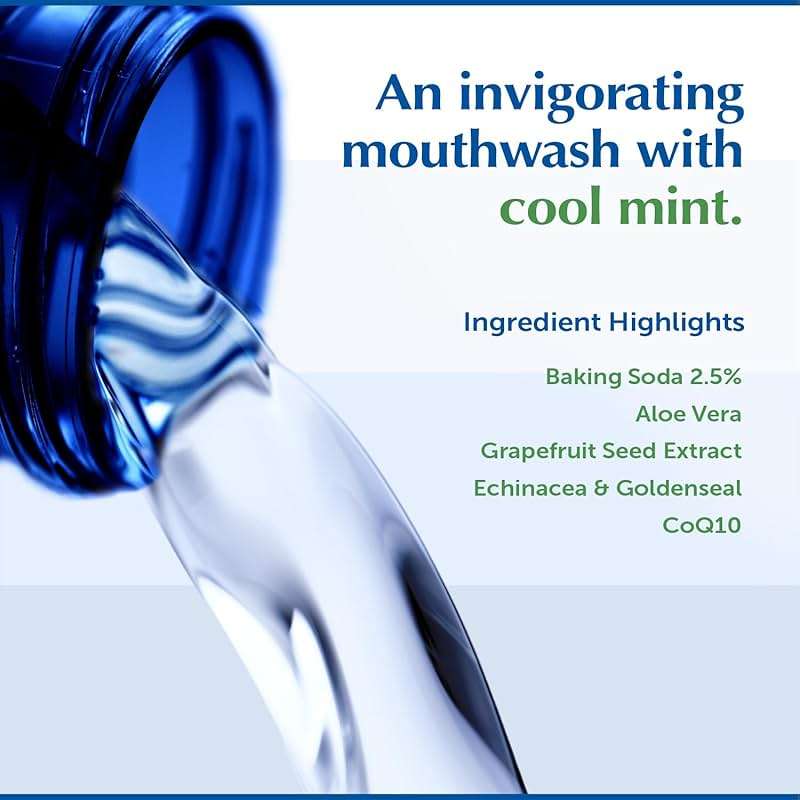 Eco-Dent Alcohol-Free Mouthwash, Mint - Ultimate Essential MouthCare, Oral Care Mouth Wash for Adults, Baking Soda Mouth Rinse with CoQ10/Herbs/Essential Oils, 8 Fl Oz (Pack of 6) - Image 8