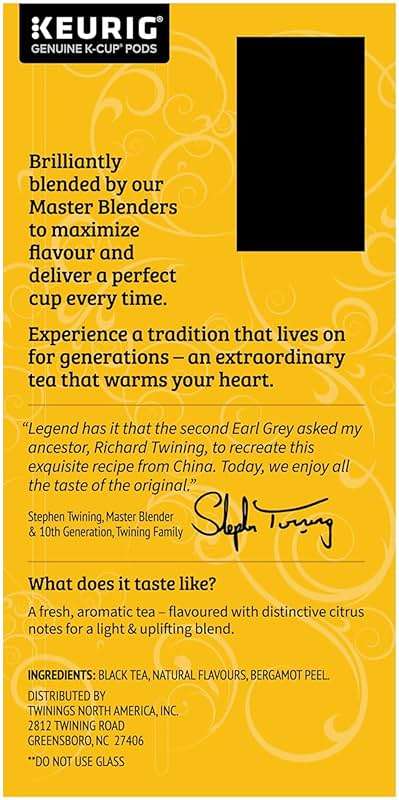 Twinings Decaf Earl Grey K-Cup Pods for Keurig, Decaffeinated Black Tea Flavoured with Citrus and Bergamot, 24 Count (Pack of 2) - Image 2