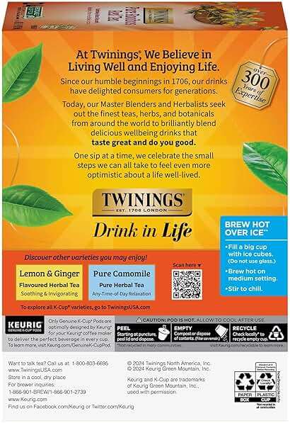 Twinings Decaf Earl Grey K-Cup Pods for Keurig, Decaffeinated Black Tea Flavoured with Citrus and Bergamot, 24 Count (Pack of 2) - Image 6