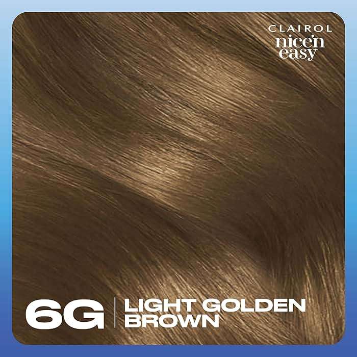 Clairol Nice'n Easy Permanent Hair Dye, 6G Light Golden Brown | 100% Gray Coverage | Long‑Lasting, Natural‑Looking Color & Shine | Pack of 3 - Image 9