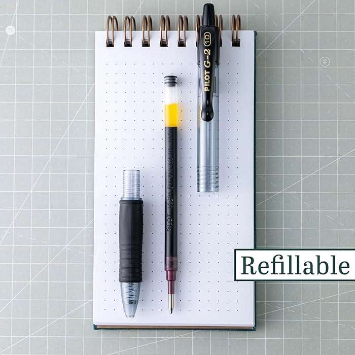 Pilot G2 Premium Refillable & Retractable Rolling Ball Gel Pens, Bold Point, Bold Gel Pens, 1.0mm, Black Ink, 12-Pack - Image 4