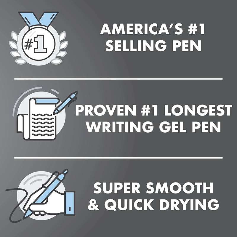 Pilot G2 Premium Refillable & Retractable Rolling Ball Gel Pens, Bold Point, Bold Gel Pens, 1.0mm, Black Ink, 12-Pack - Image 6