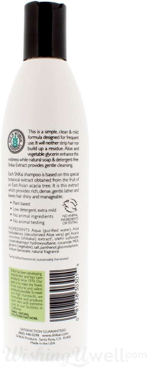ShiKai - Natural Everyday Shampoo, Plant-Based, Non-Soap, Non-Detergent, Gently Cleanses Leaving Hair Soft and Manageable (12 Ounces, Pack of 3) - Image 3