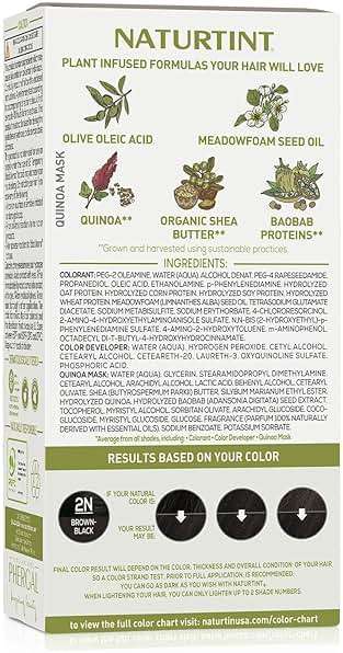 Naturtint 2N Brown Black Permanent Hair Color (Pack of 1), Ammonia Free, Vegan, Cruelty Free, up to 100% Gray Coverage, Long Lasting Results (Packaging may vary) - Image 5