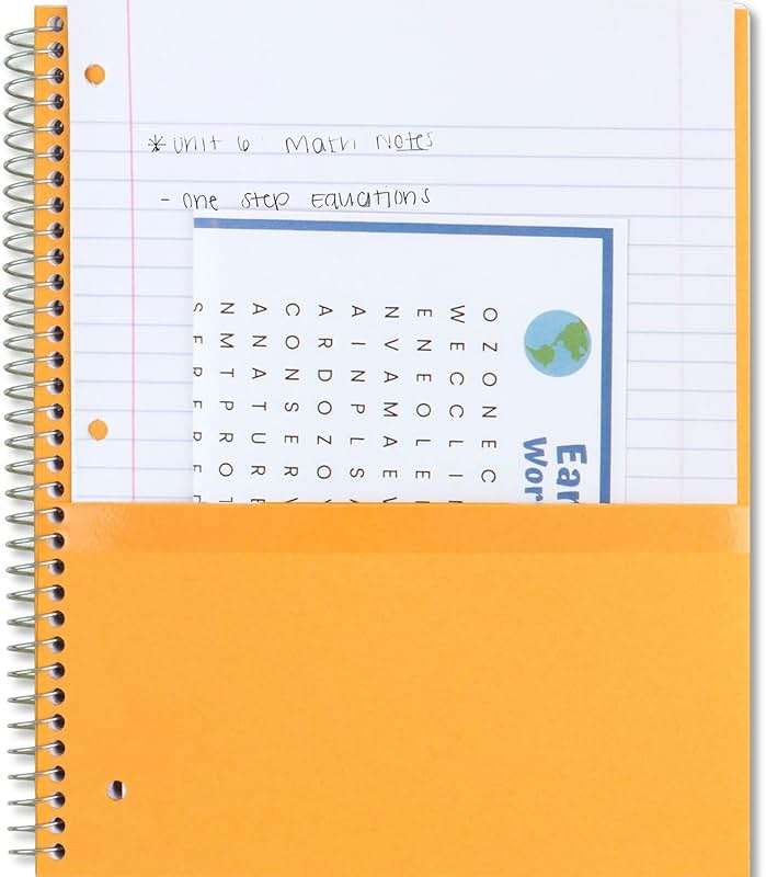 Five Star Spiral Notebook, 5 Subject, Wide Ruled Paper, Fights Ink Bleed, Water Resistant Cover, 8" x 10-1/2", 200 Sheets, Color Will Vary (05206) - Image 5