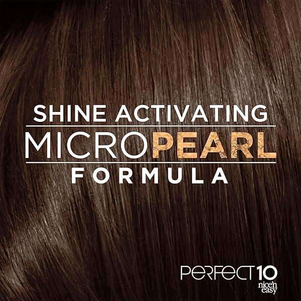 Clairol Nice'n Easy Perfect 10 Permanent Hair Dye, 4 Dark Brown Hair Color, Pack of 2 - Image 6
