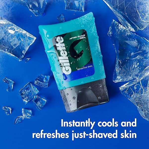 Gillette After Shave Gel for Men, Aftershave for Men, After Shave Lotion for Men, Calms, Soothes and Refreshes Sensitive Skin, Light Fragrance, 2.5 oz, Pack of 6, After Shave Cologne Men, Aftershave - Image 4