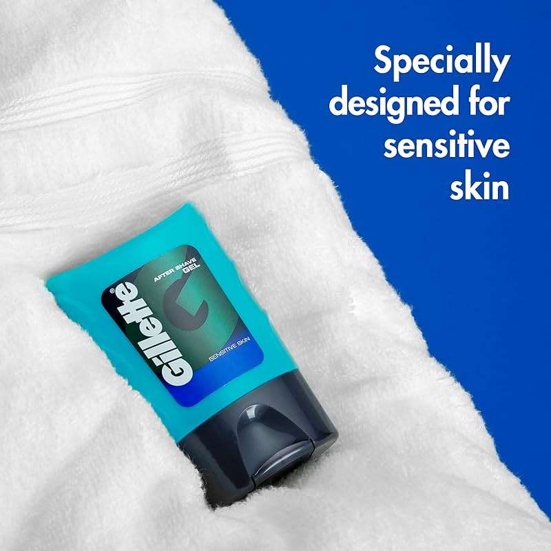 Gillette After Shave Gel for Men, Aftershave for Men, After Shave Lotion for Men, Calms, Soothes and Refreshes Sensitive Skin, Light Fragrance, 2.5 oz, Pack of 6, After Shave Cologne Men, Aftershave - Image 5