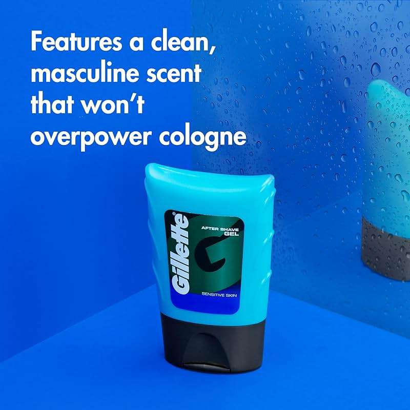 Gillette After Shave Gel for Men, Aftershave for Men, After Shave Lotion for Men, Calms, Soothes and Refreshes Sensitive Skin, Light Fragrance, 2.5 oz, Pack of 6, After Shave Cologne Men, Aftershave - Image 6