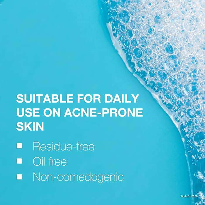 Neutrogena Oil Free Acne Face Wash for Oily Skin, Acne Control Cleanser with Salicylic Acid Noncomedogenic Residue-Free Facial Cleanser in Easy-Pump Bottles, 3 pack of 9.1 fl oz - Image 6