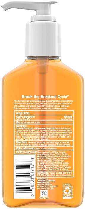 Neutrogena Oil Free Acne Face Wash for Oily Skin, Acne Control Cleanser with Salicylic Acid Noncomedogenic Residue-Free Facial Cleanser in Easy-Pump Bottles, 3 pack of 9.1 fl oz - Image 9