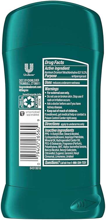 Degree Men Original Protection Antiperspirant Deodorant 48-Hour Sweat and Odor Protection Extreme Blast Antiperspirant For Men 2.7 oz, Pack of 6 - Image 2